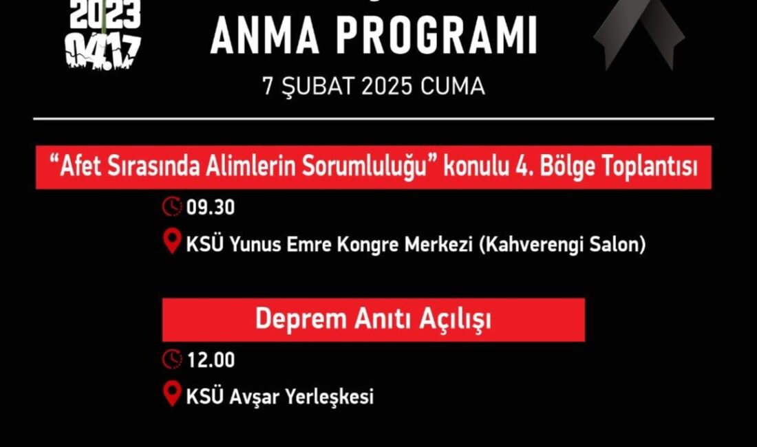 Deprem Şehitleri Anma Programı’nın son günü olan 7 Şubat Cuma