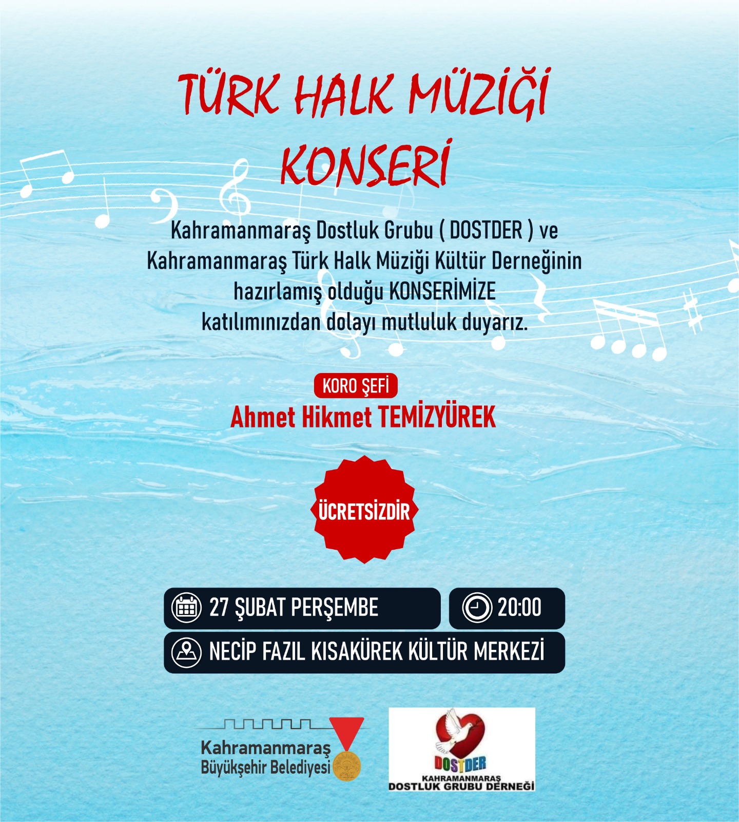 Büyükşehir Belediyesi, Kahramanmaraş Dostluk Grubu ve Kahramanmaraş Türk Halk Müziği