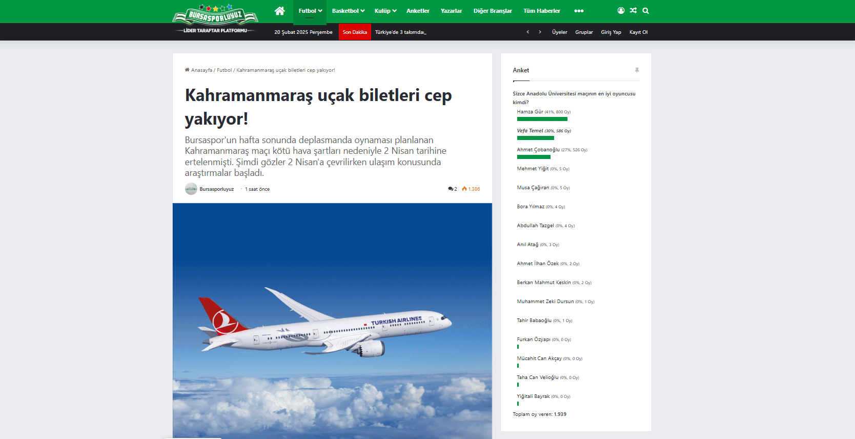 Bursaspor’un Kahramanmaraş deplasmanında oynayacağı maç için seyahat planı yapan taraftarlar,