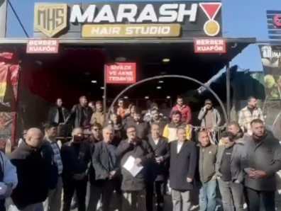 Kahramanmaraş Piazza AVM karşısında faaliyet gösteren konteyner esnafları, ani bir