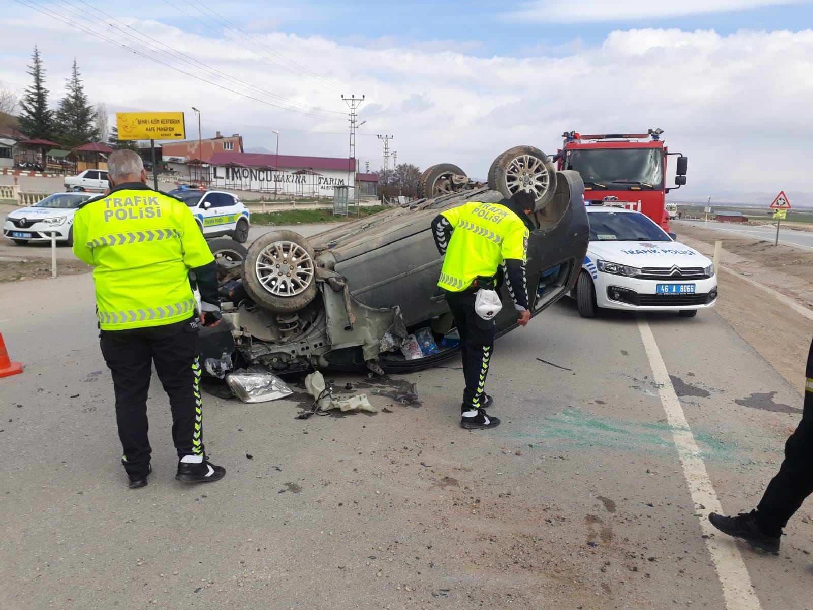 Kahramanmaraş'ın Afşin ilçesinde, Afşin Sanayi Sitesi polis noktası yakınlarında bir