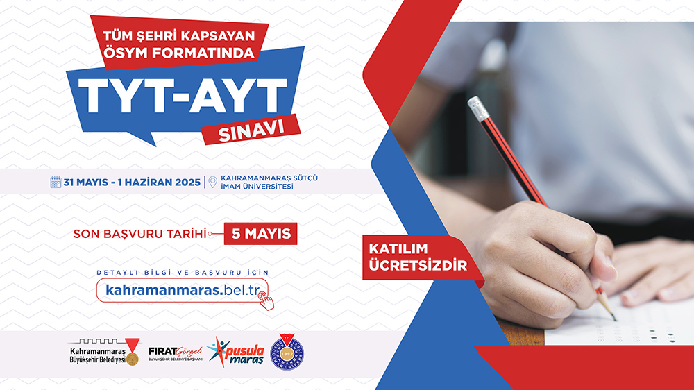 Büyükşehir Belediyesi, üniversite adaylarına yönelik ücretsiz YKS deneme sınavı düzenleyecek.