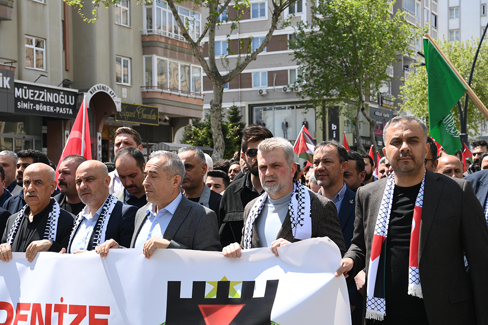 İsrail’in Gazze’de sürdürdüğü saldırılara tepki göstermek ve Filistin halkına destek