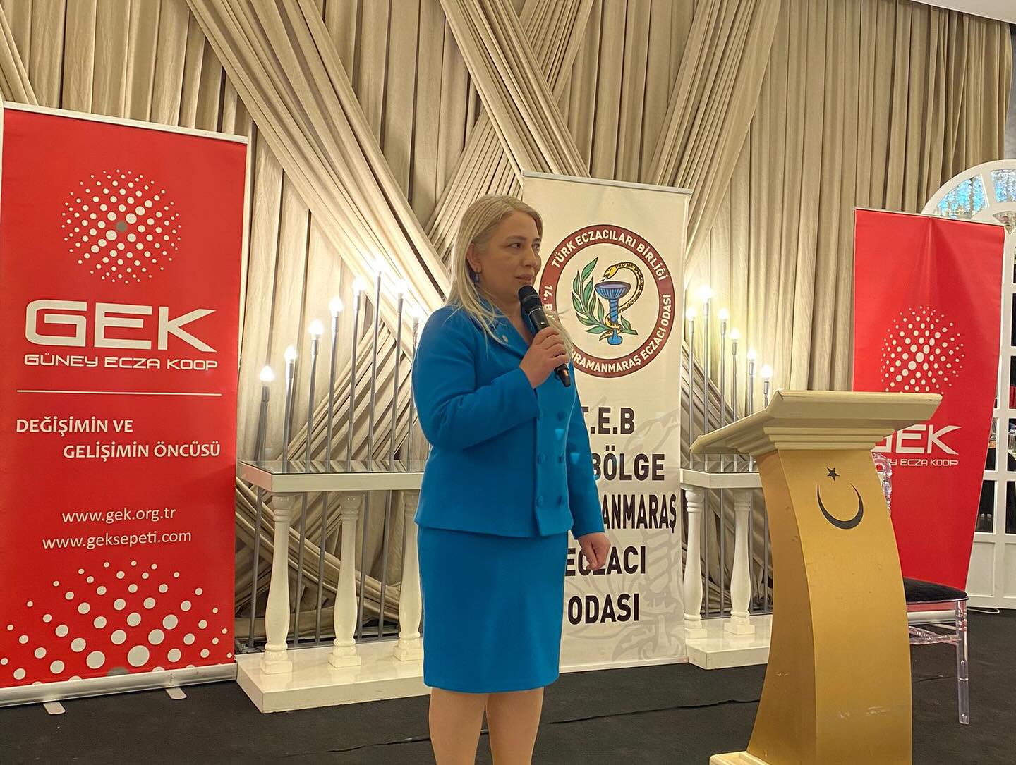 Kahramanmaraş Eczacılar Odası Başkanı Ebru Kaya, uluslararası bir ilaç firmasının