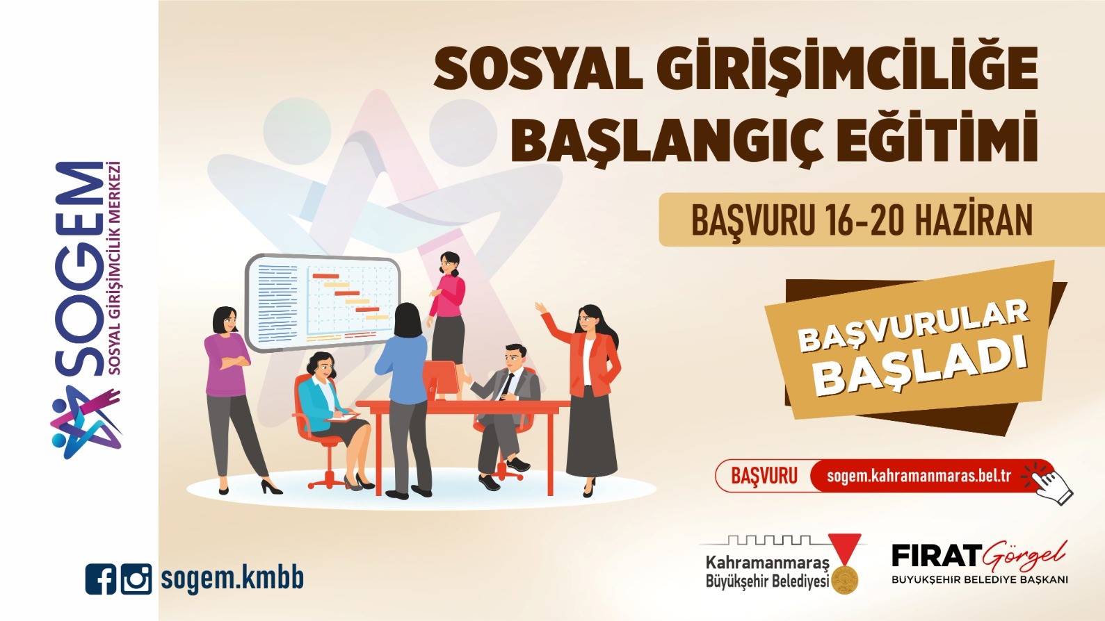 Büyükşehir Belediyesi Sosyal Girişimcilik Merkezi (SOGEM), yeni eğitim programını açıkladı.