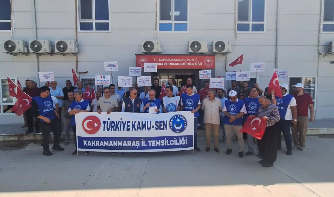 Türkiye Kamu-Sen Kahramanmaraş İl Temsilciliği’ne bağlı kamu çalışanları, artan vergi