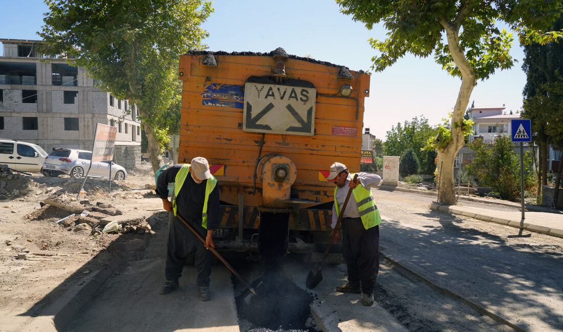 KASKİ, Dulkadiroğlu Bahçelievler Mahallesi 100. Yıl Caddesinde altyapı çalışmalarının ardından