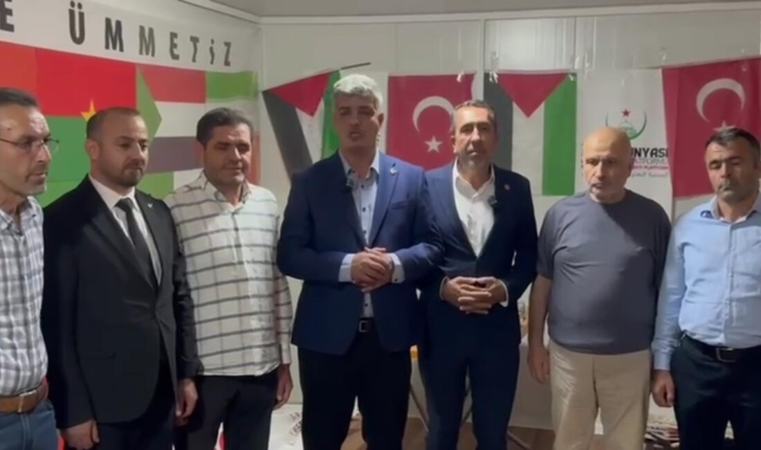 Yeniden Refah Partisi Kahramanmaraş İl Başkanı Muhammed Aydoğar, Gazze’ye destek