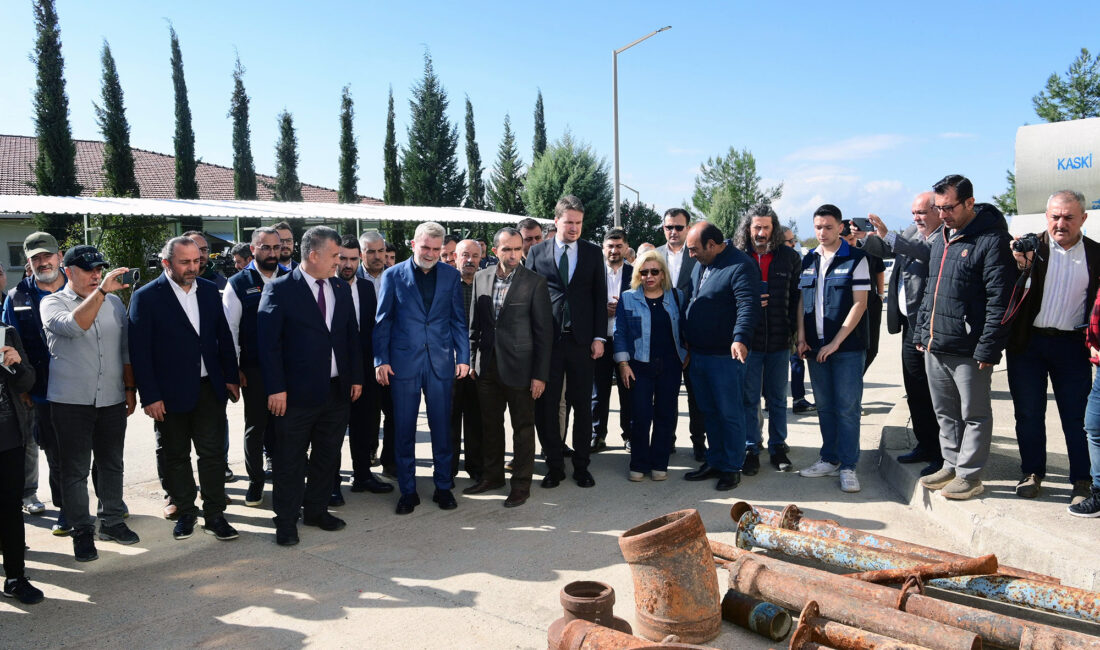 Kahramanmaraş Büyükşehir Belediye Başkanı Fırat Görgel, Ayvalı İçmesuyu Arıtma Tesisi’nde