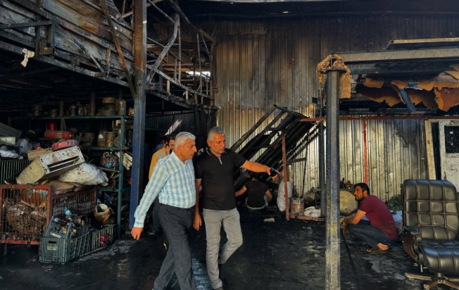 Kahramanmaraş’ta Küçük Sanayi Sitesi’nde meydana gelen yangın sonrası MÜSİAD Kahramanmaraş