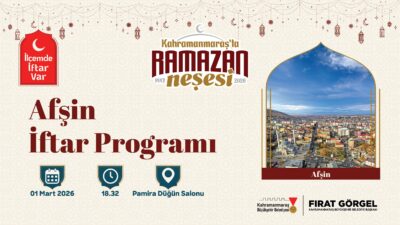 Büyükşehir Belediyesinin düzenlediği “İlçemde İftar Var” programı Afşin’de devam edecek.