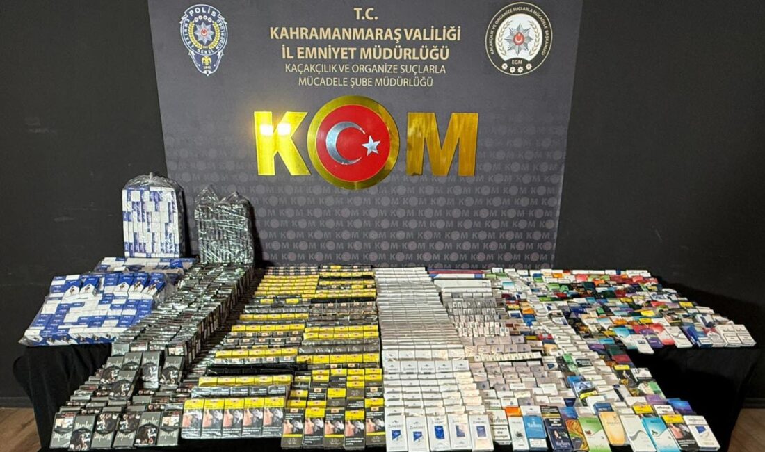 Kahramanmaraş’ta polis ekipleri tarafından düzenlenen operasyonlarda kaçak sigara ve uyuşturucu