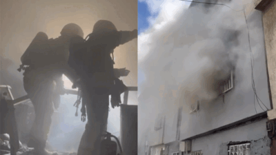 Kahramanmaraş’ın Onikişubat ilçesinde bir ikamette çıkan yangın, mahalle sakinlerine korku