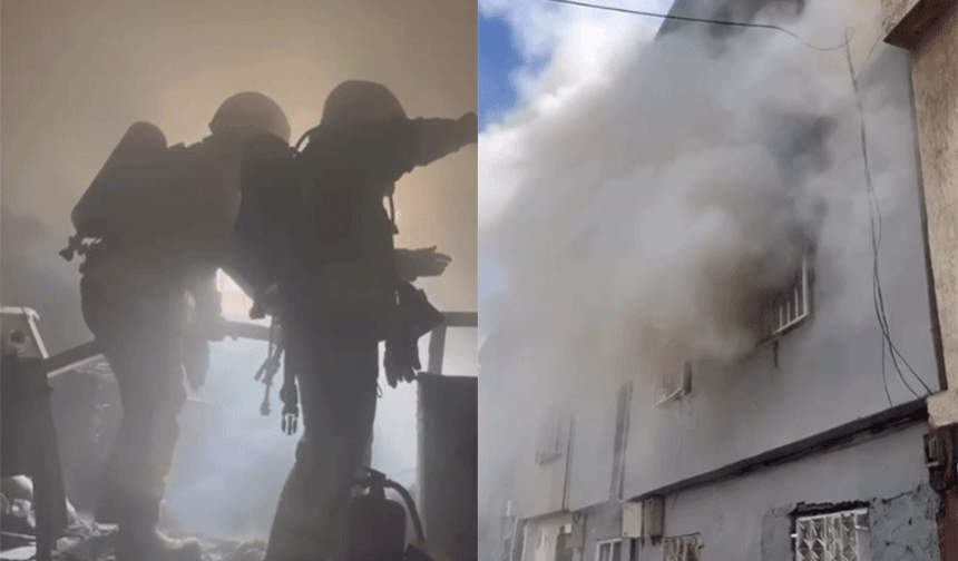 Kahramanmaraş’ın Onikişubat ilçesinde bir ikamette çıkan yangın, mahalle sakinlerine korku