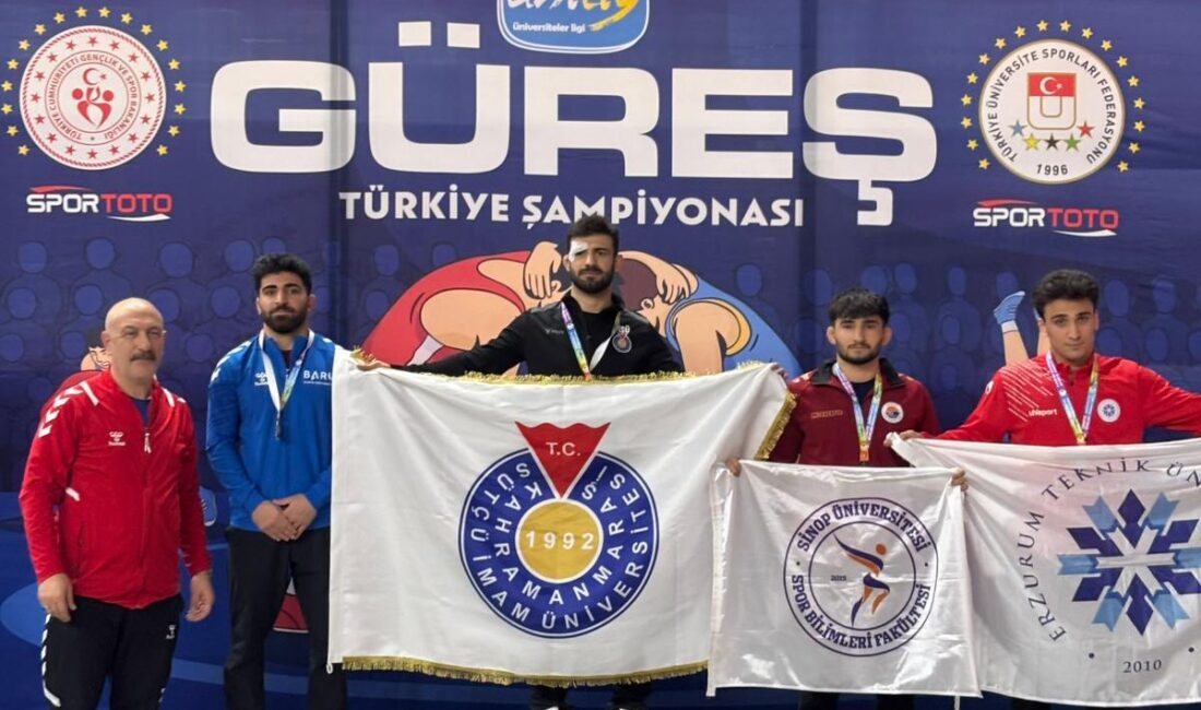 Burdur Mehmet Akif Ersoy Üniversitesi ev sahipliğinde düzenlenen ÜNİLİG Güreş