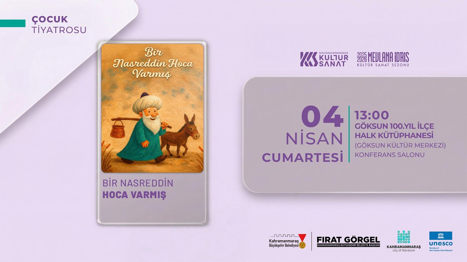 Büyükşehir Belediyesi, “Bir Nasrettin Hoca Varmış” adlı çocuk tiyatrosunu 4