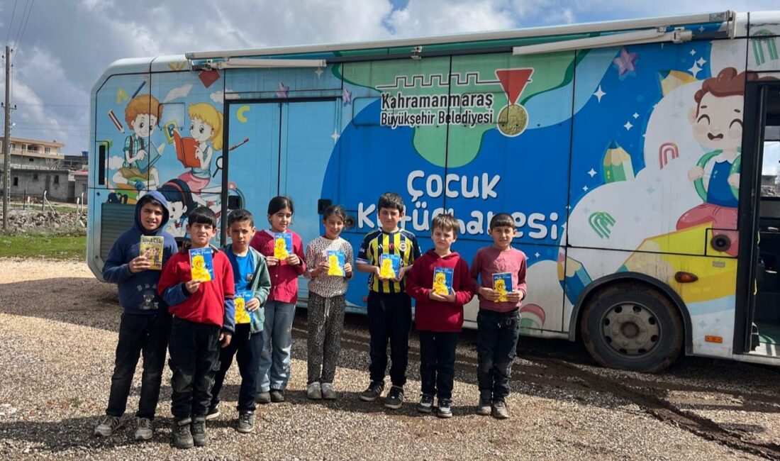 Büyükşehir Belediyesinin örnek projelerinden Mobil Çocuk Kütüphanesi, Mart ayında Onikişubat,