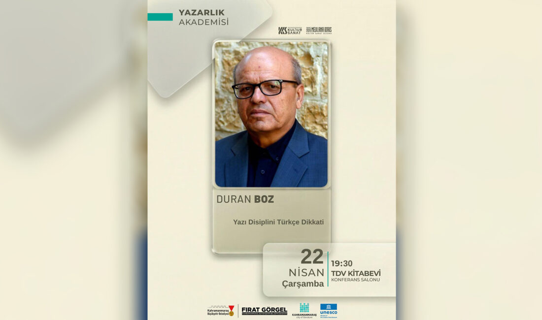 Büyükşehir Belediyesi, 22 Nisan Çarşamba günü “Yazı Disiplini ve Türkçe