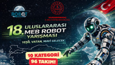 Kahramanmaraş, 18. Uluslararası MEB Robot Yarışması’nda 96 Takım ile Yerini