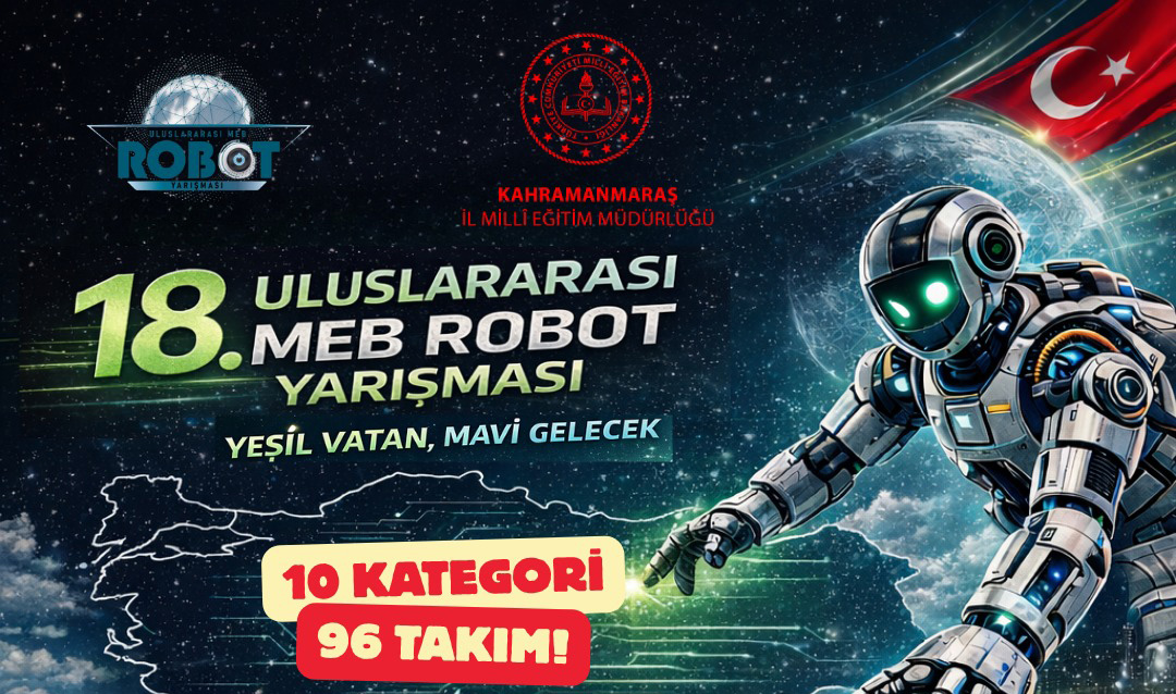 Kahramanmaraş, 18. Uluslararası MEB Robot Yarışması’nda 96 Takım ile Yerini