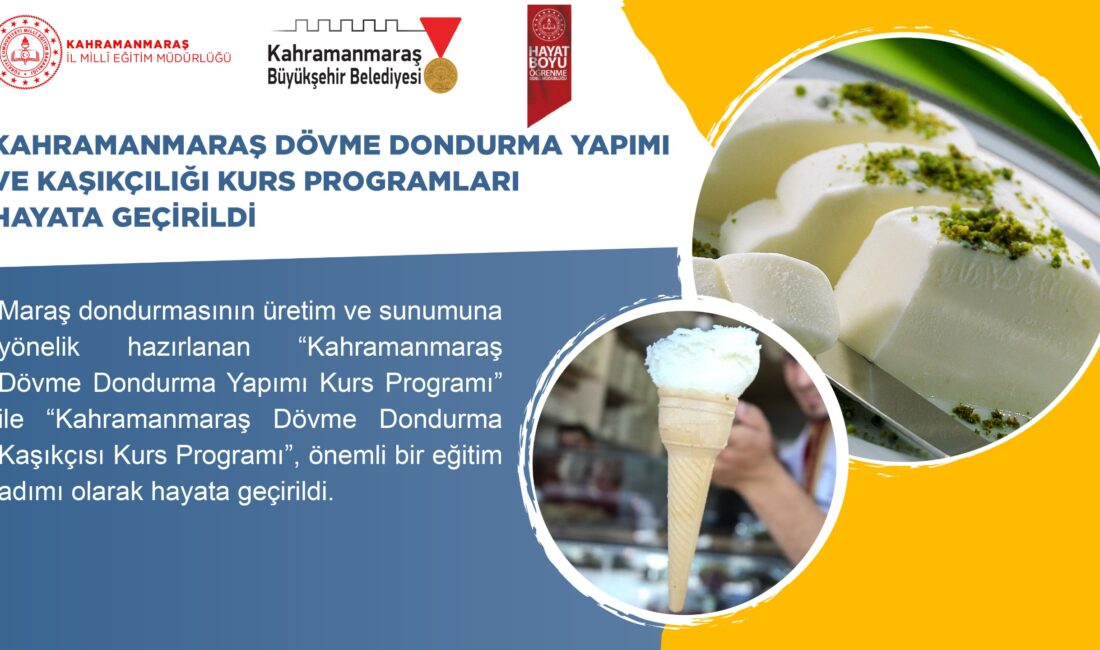 Dünya gastronomi literatüründe özel bir yere sahip olan Maraş dondurması,