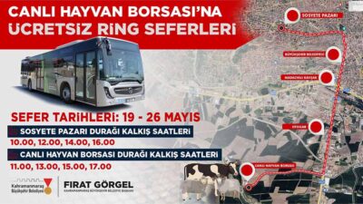 Büyükşehir Belediyesi, kurbanlık alacak vatandaşların Canlı Hayvan Borsası’na ulaşımını sağlamak