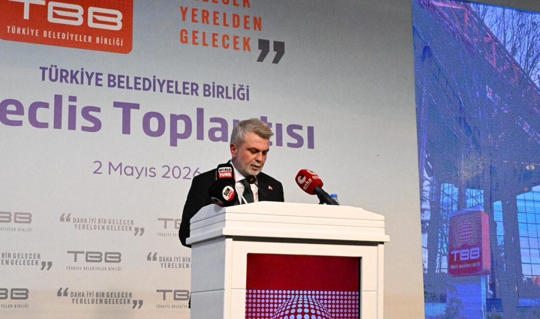 Türkiye Belediyeler Birliği’nin seçimli Mayıs ayı Olağan Meclis Toplantısında konuşan