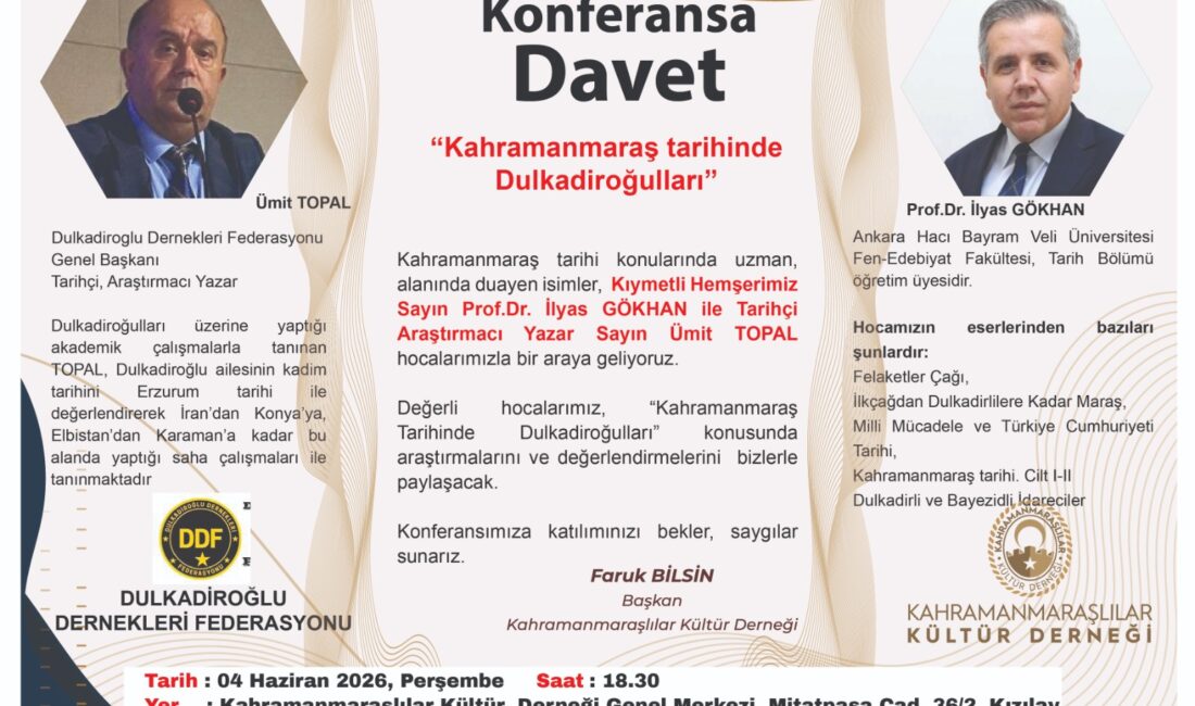 Kahramanmaraş tarihinin en önemli dönemlerinden biri olan Dulkadiroğulları Beyliği, Ankara'da