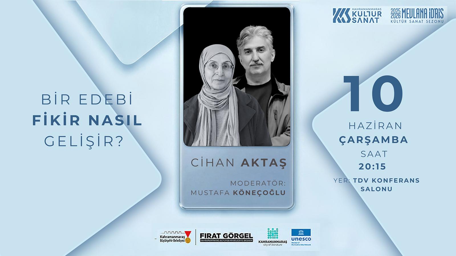 Büyükşehir Belediyesi, 10 Haziran Çarşamba günü “Bir Edebi Fikir Nasıl