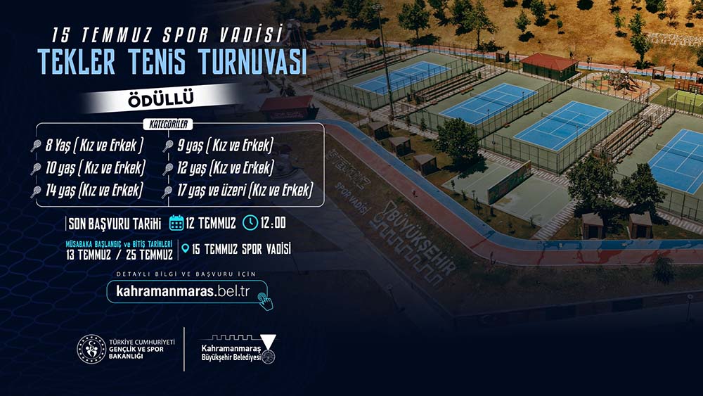 Kahramanmaraş’ta Ödüllü Tenis Turnuvasına Başvurular Başladı 1 Tenis Turnuvasi