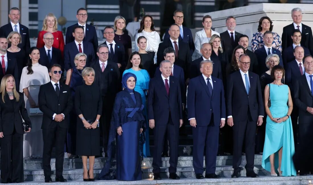 NATO Liderler Zirvesi'nin ev sahipliğini üstlenen Türkiye, Cumhurbaşkanlığı Külliyesi'nde düzenlenen