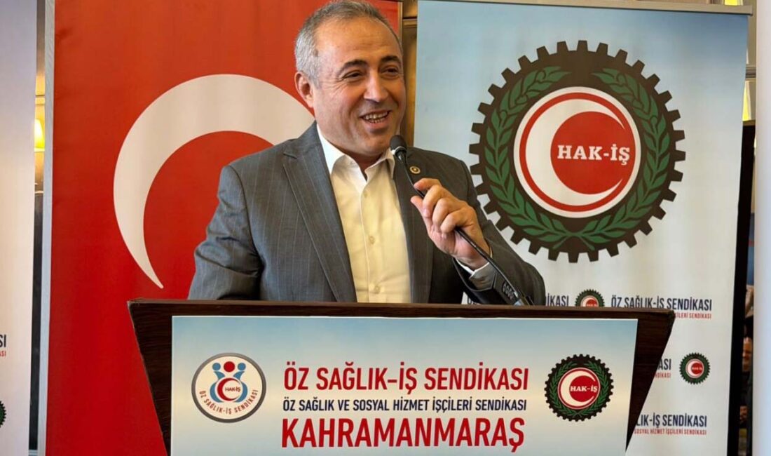 Öz Sağlık-İş Sendikası Kahramanmaraş Şubesi 2. Olağan Genel Kurulu’nda konuşan