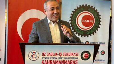Öz Sağlık-İş Sendikası Kahramanmaraş Şubesi 2. Olağan Genel Kurulu’nda konuşan