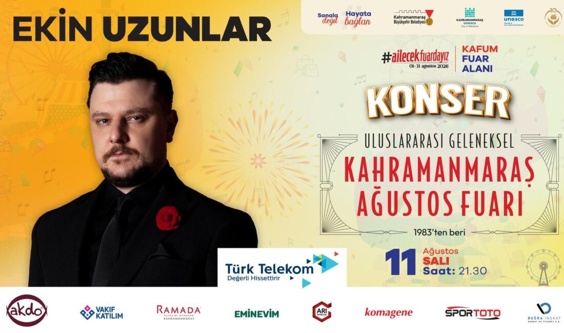 Uluslararası Geleneksel Ağustos Fuarı’nda 11 Ağustos Salı günü saat 21.30’da