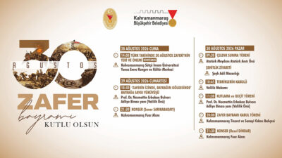 30 Ağustos Zafer Bayramı’nın 104’üncü yıl dönümü üç gün boyunca