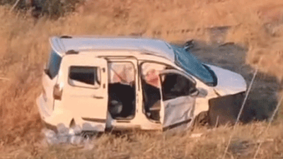 Kahramanmaraş'ın Pazarcık ilçesinde Gönük yolu üzerinde meydana gelen trafik kazasında