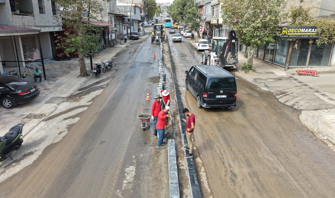 Büyükşehir Belediyesi, Onikişubat Mağralı MahallesiBayazıtlı Bulvarı’nda kapsamlı bir dönüşüm çalışması