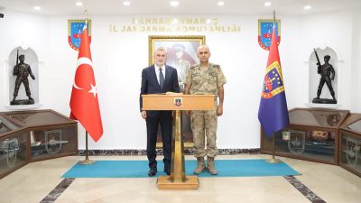 Büyükşehir Belediye Başkanı Fırat Görgel, Kahramanmaraş İl Jandarma Komutanı Tuğgeneral