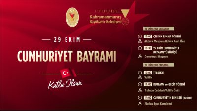 Cumhuriyet’in ilanının 103’üncü yıl dönümü, Büyükşehir Belediyesi ve Valilik iş