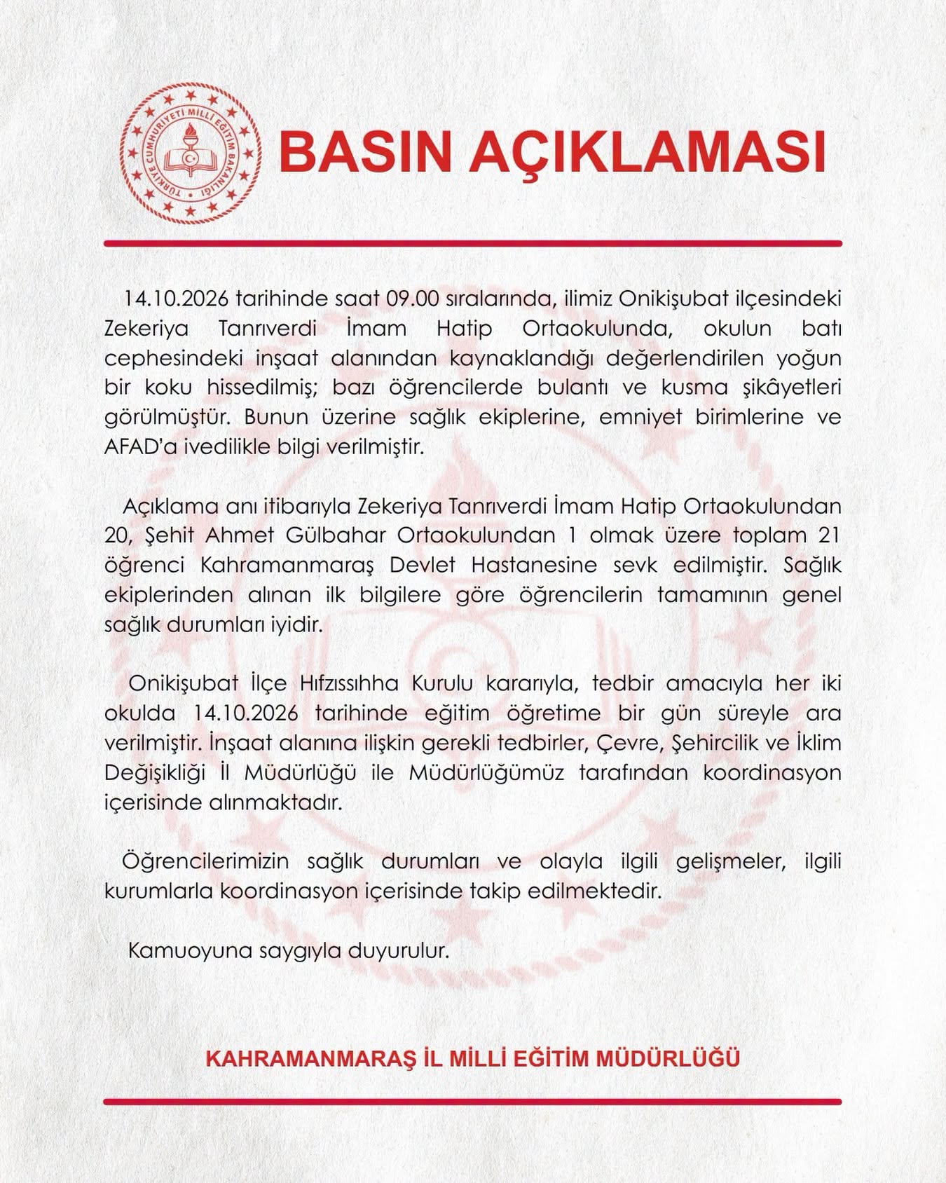 Kahramanmaraş’ta Şüpheli Koku nedeniyle KBRN Ekipleri Sahada! 2 848761927 2927768790921430 9205876345363383243 n