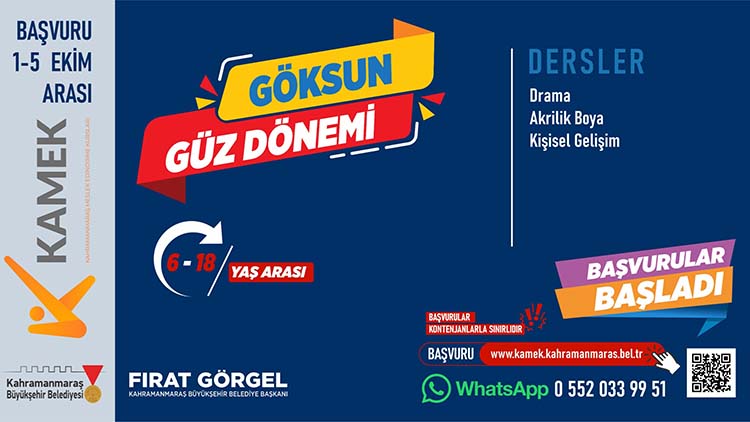 Büyükşehir Belediyesinin Meslek Edindirme Kursları (KAMEK), Göksun ve Türkoğlu’nda yeni
