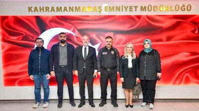 Kahramanmaraş Eczacılar Odası Başkanı Ebru Kaya, İl Emniyet Müdürü Beyti