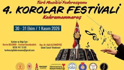 “Türkiye’nin Sesleri Kahramanmaraş’ta Buluşuyor” sloganıyla düzenlenecek festival, 29 Ekim–1 Kasım