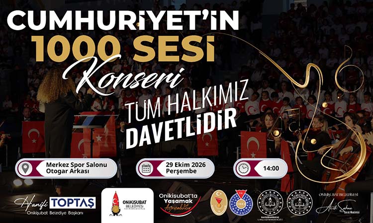 Onikişubat Belediyesi, Cumhuriyet Bayramı’nın coşkusunu 1300 öğrencinin aynı sahnede buluşacağı