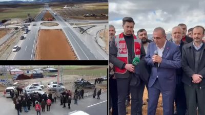 Yeni Parti Kahramanmaraş İl Başkanı Ünal Ateş, Afşin Hüyüklü kavşağında