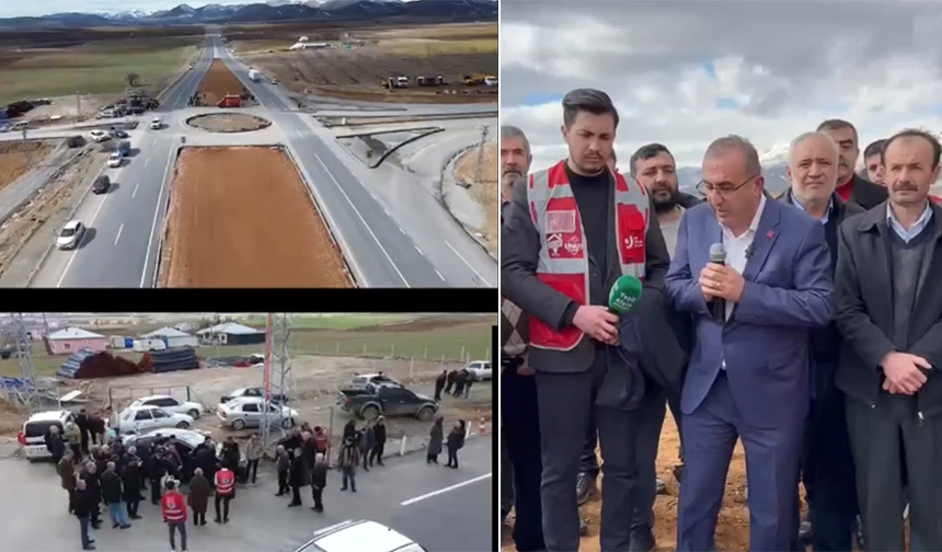 Yeni Parti Kahramanmaraş İl Başkanı Ünal Ateş, Afşin Hüyüklü kavşağında